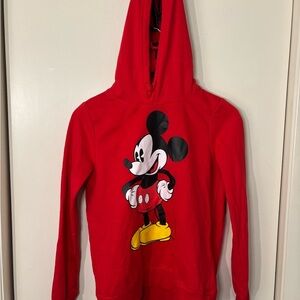 Disney Red Mickey Mouse Turtle Neck Hoodie
